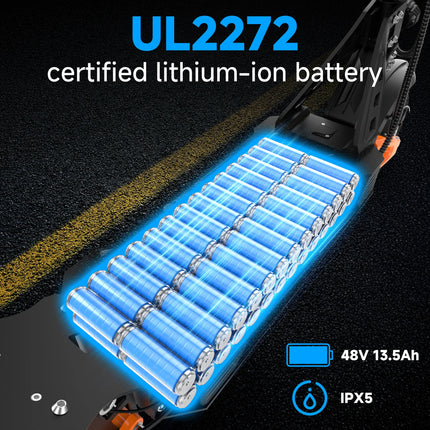 Monopattino elettrico JUICEASE 1200W, velocità massima 31MPH, monopattino elettrico fuoristrada, capacità di carico massima 250 libbre, monopattino elettrico pieghevole, adatto per adulti