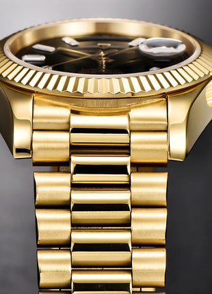 Nuovo Orologio da Uomo di Lusso PAGANI DESIGN add36 Dorato 2026, Orologio Meccanico Automatico con Vetro Zaffiro AR Protettivo, Cassa in Acciaio Inossidabile, Datario, da Polso
