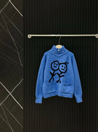 Vintage Streetwear Women Zip‑Up Knit Cardigan Stand Collar Loose Long‑Sleeve Knitwear With Pockets Casual Autumn Winter Outerwear For Ladies