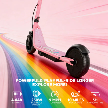 EU Stock 250W Children's Electric Scooter 9 MPH IPX4 Water Resistance Max Load 70 Kg Weighs Only 7.25 Kg A Sturdy Lightweight And Foldable Children's Electric Scooter