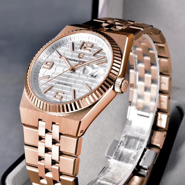 Nuovo Orologio da Uomo PAGANI DESIGN 2026 - Orologio Automatico di Lusso, Orologio da Polso Meccanico da Uomo, Movimento Miyota 8215, Vetro Zaffiro AR, Resistente all'Acqua, Luminoso, con Datario, Ideale per Affari, Regalo