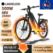 Bicicletta Elettrica LANKELEISI MX600 Pro, Motore 500W, Batteria 48V 20Ah, Autonomia 150KM, Pneumatici 27.5x2.4 Pollici, E-bike per Adulti
