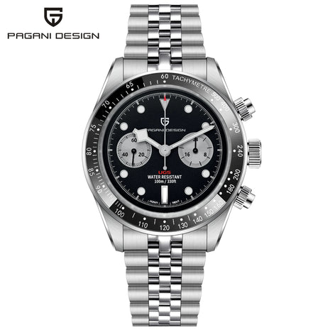 PAGANI DESIGN 2026 Nuovo Orologio Cronografo BB da Uomo, Orologio al Quarzo di Lusso con Vetro Zaffiro AR, Impermeabile 100M, Luminoso, Cinturino in Acciaio Inossidabile 316L, Spedizione Rapida da Magazzino Locale