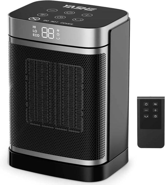 Heater Electric 1500W, Ptc Portable Indoor Space Heater Fan with Remote Control