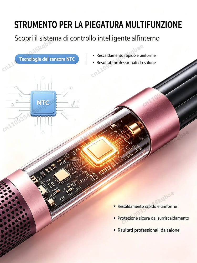 SenCiciMen 6-in-1 Air Multi-Styler 110,000 RPM High-Speed Hair Dryer Brush with Auto-Wrap Curlers Hair Styling Tool Fast Drying, Curling, Volumizing &  Smooth Blowouts and Frizz Gift for Women