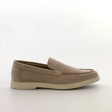 Mocassini classici slip-on in finta pelle scamosciata da uomo, scarpe casual da guida con suola in gomma morbida antiscivolo per l'uso quotidiano