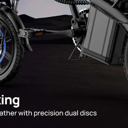 URLIFE F1L Bicicletta Elettrica Pieghevole da 14 Pollici, Motore 500W, Batteria Rimovibile 48V 7.5Ah, Autonomia 40KM, Sospensione Anteriore Idraulica, Freni a Disco Doppi, E-bike per Adulti e Pendolari Urbani