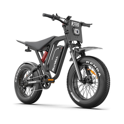 Bicicletta Elettrica DEEPOWER 1500W R700 con Batteria Rimovibile 48V 25Ah, Autonomia Massima 70KM, Pneumatici Larghi 20*4.0, Freni Idraulici, Ammortizzatori Idraulici, Pannello Strumenti LCD Smart, Bici Elettrica per Tutti i