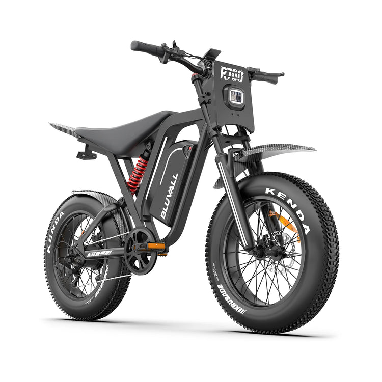 Bicicletta Elettrica DEEPOWER 1500W R700 con Batteria Rimovibile 48V 25Ah, Autonomia Massima 70KM, Pneumatici Larghi 20*4.0, Freni Idraulici, Ammortizzatori Idraulici, Pannello Strumenti LCD Smart, Bici Elettrica per Tutti i