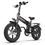 Bicicletta Elettrica Pieghevole DEEPOWER A5 1500W, LG Batteria Rimovibile 48V 15.6Ah, Bici Elettrica All-Terrain da 20 Pollici, E-Bike per Pendolari Urbani