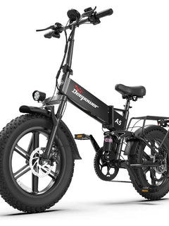 Bicicletta Elettrica Pieghevole DEEPOWER A5 1500W, LG Batteria Rimovibile 48V 15.6Ah, Bici Elettrica All-Terrain da 20 Pollici, E-Bike per Pendolari Urbani