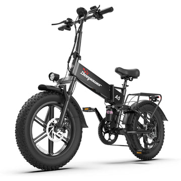 Bicicletta Elettrica Pieghevole DEEPOWER A5 1500W, LG Batteria Rimovibile 48V 15.6Ah, Bici Elettrica All-Terrain da 20 Pollici, E-Bike per Pendolari Urbani