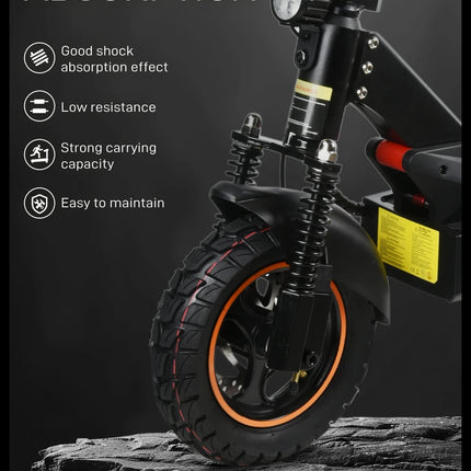 Monopattino Elettrico Mankeel MX-14 800W 15AH con Pneumatici Fuoristrada da 10 Pollici, Velocità Massima 45KM/H, Autonomia 30-40KM, Doppio Ammortizzatore, Pieghevole