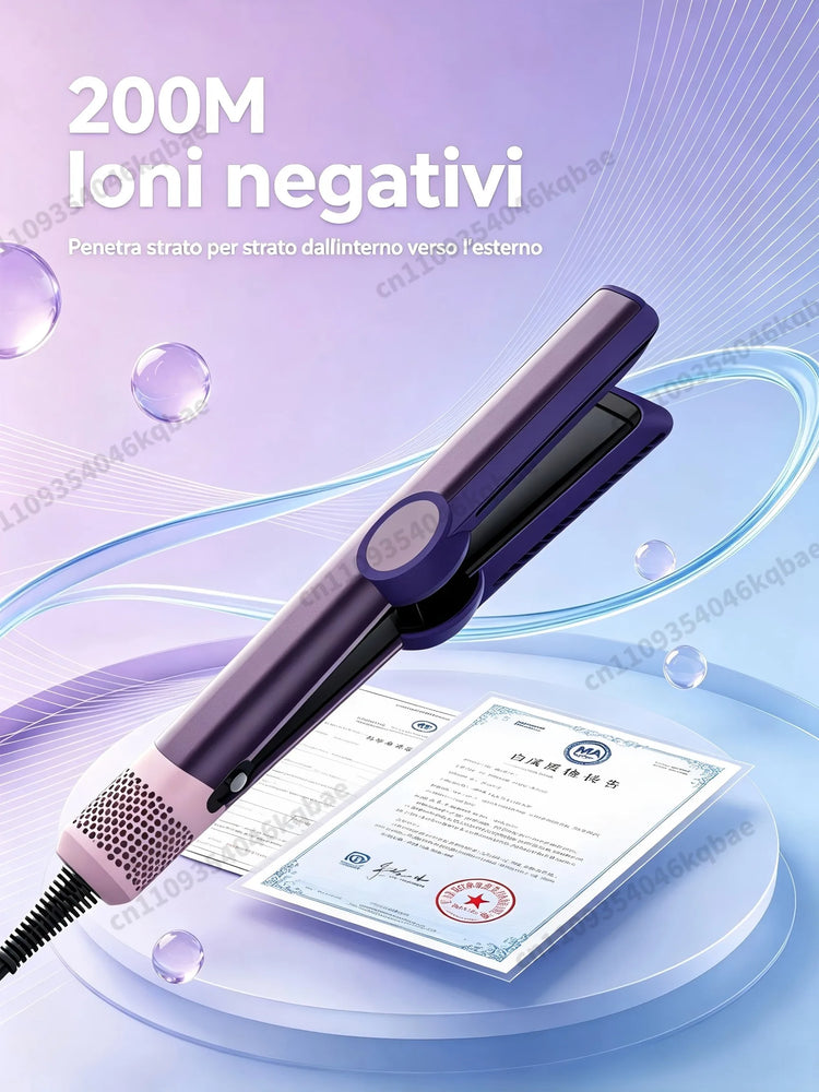 SenCiciMen 2 in 1 Air Straightener & Hair Dryer Negative Ion Flat Iron Salon-Quality Results For Lock in Moisture & Shine Hair Hot Styling Tools For Women Gift