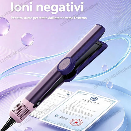 SenCiciMen 2 in 1 Air Straightener & Hair Dryer Negative Ion Flat Iron For Less Frizz Shiny & Smooth Hot Styling Tools Salon-Quality Results For Women Gift