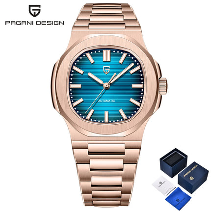 Nuovo Orologio da Uomo di Lusso PAGANI DESIGN 2026 Rosa Oro ST6 Automatico Meccanico con Protezione Luminosa e Vetro Zaffiro AR - Regalo Perfetto