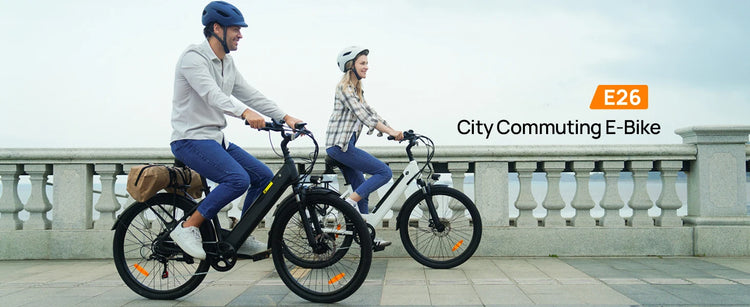 Bicicletta Elettrica URLIFE E26 750W Peak per Adulti, Pneumatici 26×2 Pollici, Batteria Rimovibile 36V 13Ah, Display LCD, Freni a Disco Idraulici a 7 Velocità, E-Bike per Pendolari Urbani