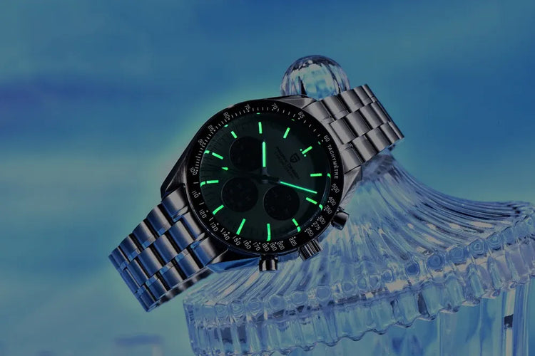 PAGANI DESIGN New Moon Watch Fashion ice blue Orologi al quarzo di lusso per uomo Cronografo da polso in acciaio inossidabile Regali per le vacanze Spedizione locale UE