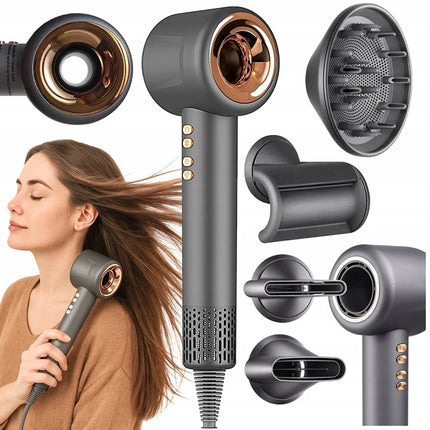Super Hair Dryer Professional Leafless Hairdryer Hair Care Styling Negative Ion Electric Hair Dryers 3 Airflow Speed Settings