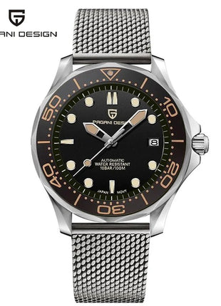 Orologi da uomo PAGANI DESIGN, orologio meccanico automatico di lusso, orologio da uomo resistente all'acqua, vetro zaffiro AR, orologio leggero, spedizione locale UE
