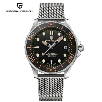 Orologi da uomo PAGANI DESIGN, orologio meccanico automatico di lusso, orologio da uomo resistente all'acqua, vetro zaffiro AR, orologio leggero, spedizione locale UE