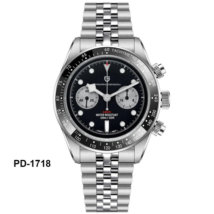 PAGANI DESIGN Nuovo orologio da uomo Panda, orologio sportivo cronografo al quarzo di lusso, vetro zaffiro AR, luminoso, impermeabile, consegna locale UE