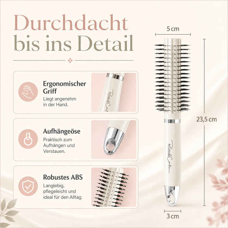 Hair Comb Curls brush Round brush for WOMEN'S (Massage brush with Rounded Pins, Styling brush for Curls, Waves & Smooth)