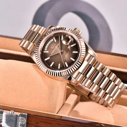 Nuovo Orologio Meccanico di Lusso PAGANI DESIGN D36 in Oro Rosa per Uomo 2026, Orologio Automatico con Data, Vetro Zaffiro AR, Spedizione Locale
