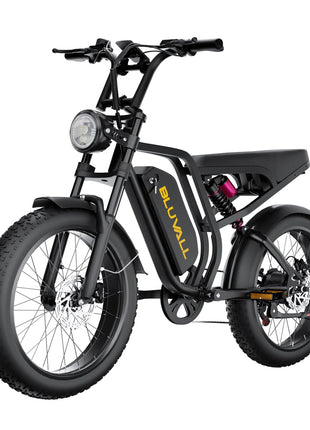 Bicicletta Elettrica DEEPOWER SU8 per Tutti i Terreni, Motore Brushless ad Alte Prestazioni da 1500W, Batteria Rimovibile ad Alte Prestazioni da 52V 20Ah, Bici Elettrica per Adulti con Freni Idraulici a 7 Velocità, Doppia So