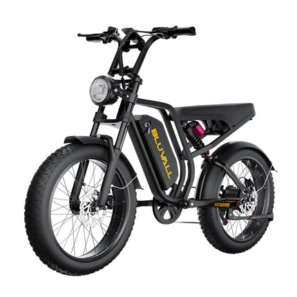 Bicicletta Elettrica DEEPOWER SU8 per Tutti i Terreni, Motore Brushless ad Alte Prestazioni da 1500W, Batteria Rimovibile ad Alte Prestazioni da 52V 20Ah, Bici Elettrica per Adulti con Freni Idraulici a 7 Velocità, Doppia So