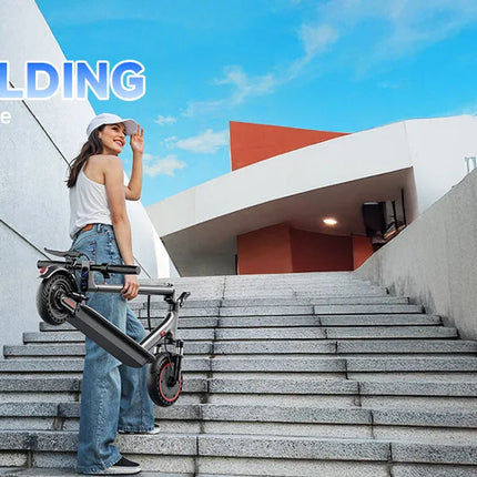 AOVOPRO LP10 Scooter elettrico a doppia assorbimento degli urti 35KM 10 pollici 35KM/H Velocità massima Cruise Control Luce a LED Monopattino elettrico