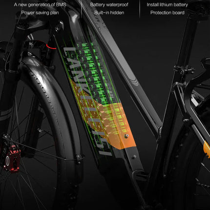 Bicicletta Elettrica LANKELEISI MX600 Pro, Motore 500W, Batteria 48V 20Ah, Autonomia 150KM, Pneumatici 27.5x2.4 Pollici, E-bike per Adulti