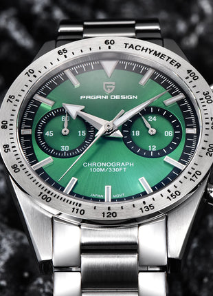 Nuovo Orologio da Uomo PAGANI DESIGN 2026, Orologio al Quarzo con Fasi Lunari, Cronografo Sportivo Impermeabile, Vetro Zaffiro AR, Luminoso, Spedizione Locale