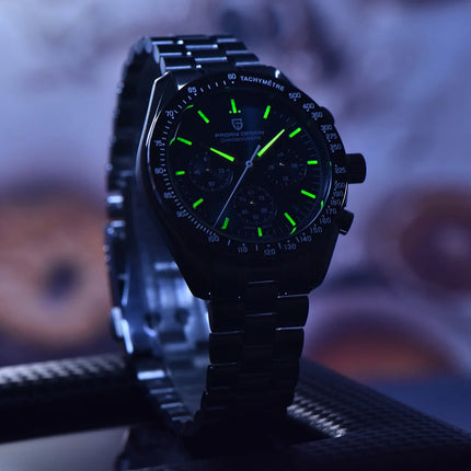 PAGANI DESIGN nuovo orologio da uomo con cronografo al quarzo di lusso blu intenso retrò Speed VK63 spedizione locale