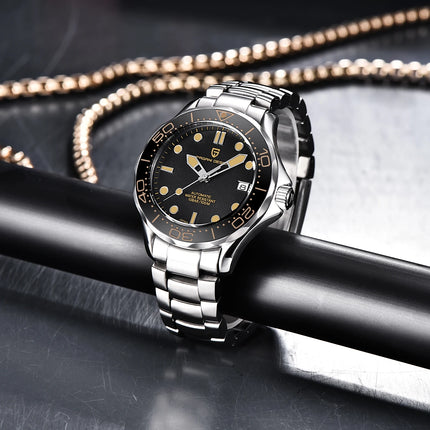 Orologi da uomo PAGANI DESIGN, orologio meccanico automatico di lusso, orologio da uomo resistente all'acqua, vetro zaffiro AR, orologio leggero, spedizione locale UE