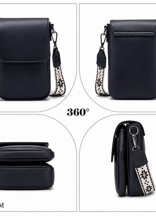 Borsa a tracolla da donna alla moda, design multitasche, tracolla regolabile, mini borsa a spalla