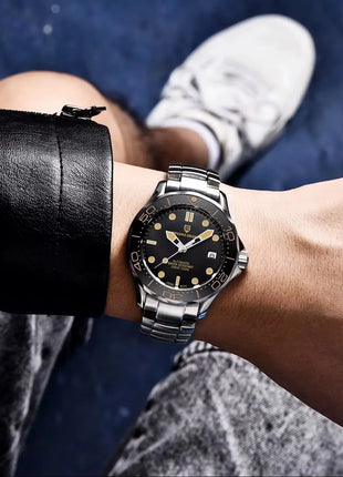 Orologi da uomo PAGANI DESIGN, orologio meccanico automatico di lusso, orologio da uomo resistente all'acqua, vetro zaffiro AR, orologio leggero, spedizione locale UE