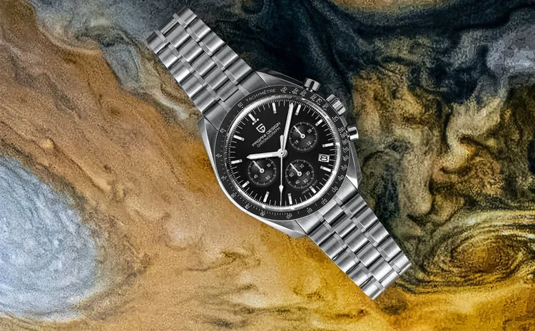 PAGANI DESIGN Moon ST6 Orologio Automatico di Lusso da Uomo, Orologio Business da Uomo, Orologio Meccanico, Luminoso, Vetro Zaffiro, Cinturino in Nylon, Consegna Locale UE 2026