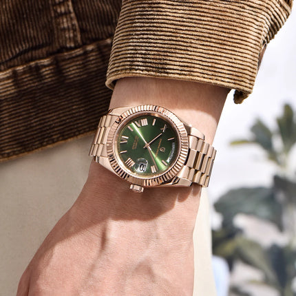 Nuovo Orologio da Uomo PAGANI DESIGN D36 in Oro Rosa, Lussuoso Automatico Meccanico Impermeabile con Vetro Zaffiro AR, Acciaio Inossidabile, Data, Regalo per Uomo