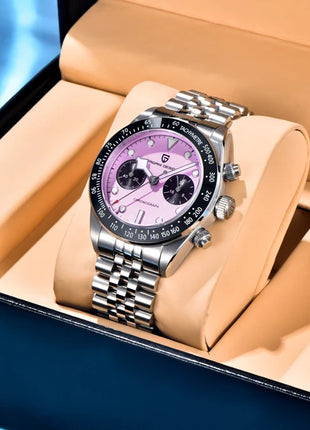 PAGANI DESIGN Nuovo orologio da uomo Panda, orologio sportivo cronografo al quarzo di lusso, vetro zaffiro AR, luminoso, impermeabile, consegna locale UE