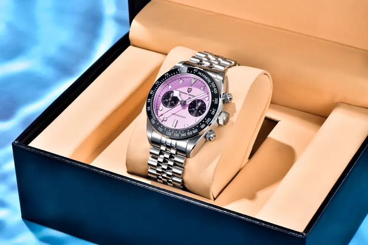 PAGANI DESIGN Nuovo orologio da uomo Panda, orologio sportivo cronografo al quarzo di lusso, vetro zaffiro AR, luminoso, impermeabile, consegna locale UE