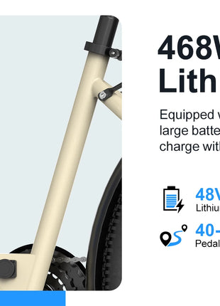 AAIRSK City Bicicletta Elettrica, Batteria 36V 13 Ah, 7 Velocità, Range fino a 60 km, NFC, Velocità