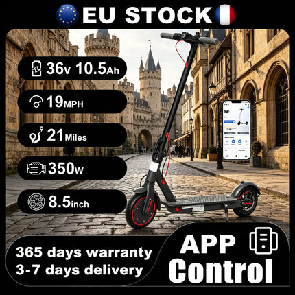 Monopattino Elettrico 350W con Stock EU, Velocità Massima 30 km/h, Autonomia Fino a 34 km, Pneumatici Solidi Antiscivolo da 8,5 Pollici, Doppi Freni e Design Completamente Impermeabile, Perfetto per Ragazzi per Divertirsi ne