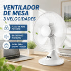Ventilatore da tavolo elettrico con 3 velocità, silenzioso, 30 °   Inclinabile °   Protezione in rete sicura, a basso consumo energetico, per camera da letto, ufficio e stanza