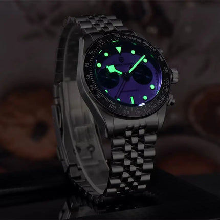 PAGANI DESIGN 2026 Nuovo Orologio Cronografo BB da Uomo, Orologio al Quarzo di Lusso con Vetro Zaffiro AR, Impermeabile 100M, Luminoso, Cinturino in Acciaio Inossidabile 316L, Spedizione Rapida da Magazzino Locale