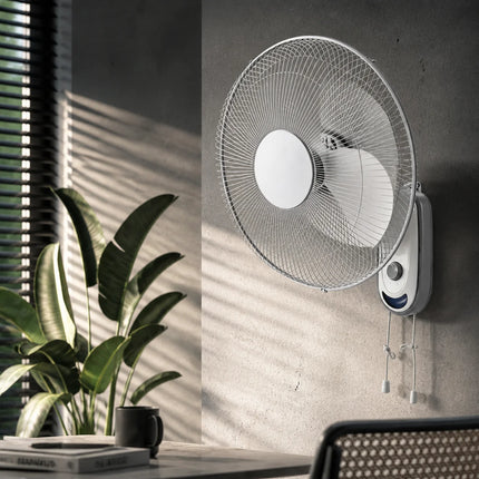 Ventilatore da parete, ventilatore da parete bianco ad alto flusso, ventilatore regolabile a 3 velocità per casa, ufficio e garage
