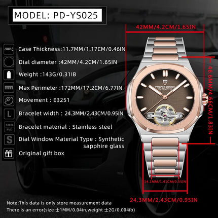 Nuovi Orologi da Uomo 2026 PAGANI DESIGN Tourbillon Orologi di Lusso Automatici da Uomo Meccanici con Vetro Zaffiro AR Impermeabili Luminosi Regalo Spedizione Locale