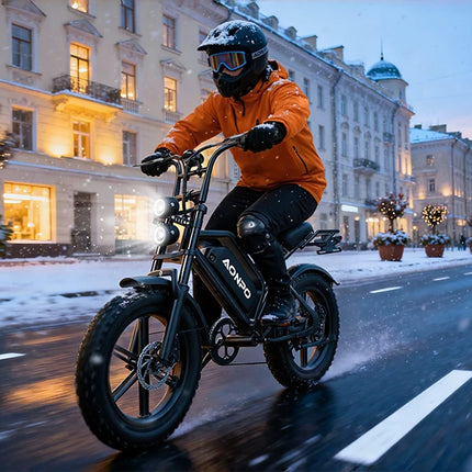 Bicicletta elettrica AONPO per adulti, motore da 2000W di potenza massima, batteria 52V15Ah, moto da montagna fuoristrada, pneumatici fat da 20*4.0 pollici, E-Bike