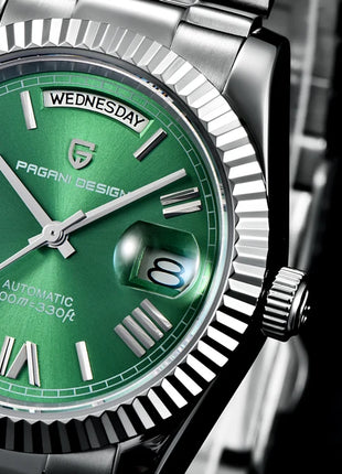 Nuovo Orologio PAGANI DESIGN 2026 con Fasi Lunari, Orologio al Quarzo di Lusso in Oro, Cronografo Sportivo da Uomo VK63, Resistente all'Acqua, Vetro Zaffiro AR, Orologio da Polso con Ghiera in Ceramica Luminosa, Cassa in Acci