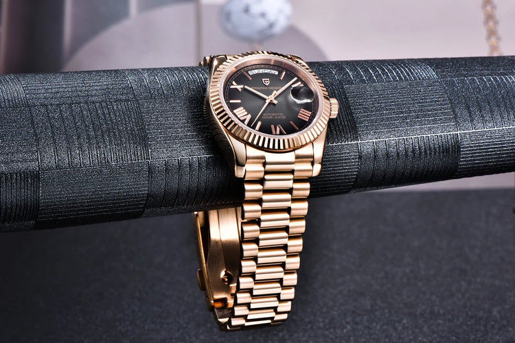 Orologio di Lusso da Uomo PAGANI DESIGN D36, Automatico con Quadrante in Meteorite, Bracciale Meccanico, Vetro Zaffiro, Impermeabile, Spedizione Locale